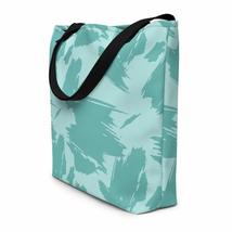 Abstract Brush Art Design Blue Beach Bag - £34.06 GBP