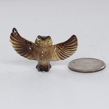 Bone China Japan Owl Wings Out Bird Miniature Figurine Tiny - £9.80 GBP