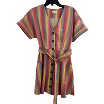 Moon River Linen Blend Striped Dress - £22.00 GBP