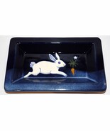 1987 KAREN HOWELL POTTERY LEGEND OF THE RABBIT MOON 7 7/8&quot; RECTANGULAR TRAY - $98.99