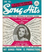 Song Hits Lyric Magazine 1943 Judy Garland Hit Songs From &quot;Salute For Th... - £8.77 GBP