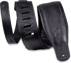 Levy&#39;s - M26GP-BLK - 3.25” Wide Garment Leather Guitar Strap - Black - £47.50 GBP