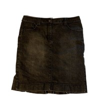 Ann Taylor LOFT Womens Denim Skirt Black Back Pockets Sz 6 - £7.16 GBP