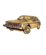 Vintage 1980 Great American Buckle Co Volkswagen Rabbit Belt Buckle Seri... - $32.40