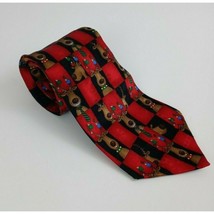 Hallmark Yule Tie Greetings Colorful Tie With Reindeer Designs - £10.01 GBP