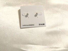 Department Store 5mm Silver Tone Ball Stud Earrings L487 - £3.31 GBP