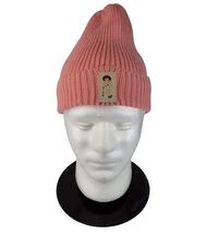 New I AM JUST A KID Girl's Pink Cuffed Satin Lined Knit Beanie / Hat / Cap - $4.00