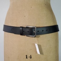 King Size Belt NWT 48&quot;-53&quot; Black Leather Reinforced Silver Hardware Men&#39;... - £42.98 GBP