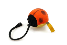 Vintage Steiff rollo ladybug rattle toy jingle bell German plush stuffed animal - £20.64 GBP