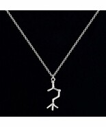 MOLECULE NECKLACE 1&quot; Biochemistry Charm Science Serotonin Dopamine Acety... - $146.72 MXN