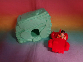 Vintage 1993 McDonald&#39;s Flintstones Green House and Fred Red Car - as is - £1.99 GBP