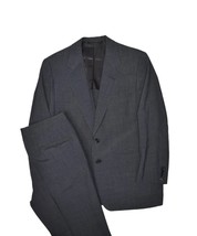 Hickey Freeman Suit Mens 41S Dark Grey Solid Jacket &amp; Pants Wool Bespoke... - £105.67 GBP