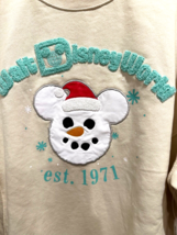 Disney Parks Mickey Mouse Snowman Sweatshirt Small Walt Disney World S W... - $73.25