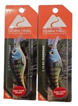 Lot of 2 Ozark Trail -1/3 Ounce Perch Crankbait Fishing Lure - Eagle Claw Hooks  - £10.04 GBP