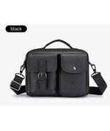 LAOSHIZI LUOSEN men Genuine Leather Shoulder Messenger Bag men&#39;s Handbag... - £77.69 GBP