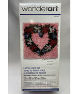 Wonderart Latch Hook kit 12&quot;×12&quot; Heart Wreath - $4.74