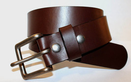 #1300 Us Made, Sizes 30&quot; To 54&quot; Waist 100% Genuine Cowhide Leather Belt In Brown - £22.60 GBP