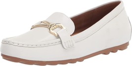 Naturalizer Genuine Leather Women&#39;s Demur-bit Loafer Shoes Flats White 8.5 - £53.21 GBP