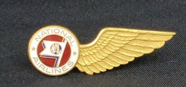 Vintage National Airlines Stewardess Clip Pin Badge 1st Issue Brass and Enamel - £52.65 GBP