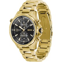 Hugo Boss Watch HB1513932 Globetrotter Gold Tone Montre Homme GARANTIE 2... - £105.07 GBP