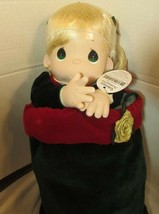 Precious Moments 2001 christmas stocking GABRIELLE Doll 16&quot; blonde hair - $25.20