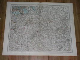 1927 Map Of Central Soviet Union Russia Moscow St. Petersburg Leningrad Finland - £27.85 GBP