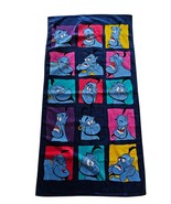 Disney&#39;s Faces of the Genie from Aladdin Vintage 1990s 60&quot; Bath Beach Towel - $47.50