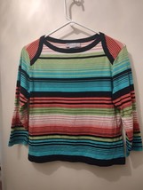 Sag Harbor Womens Multicolor Striped Shirt L - £7.70 GBP
