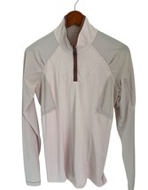 Lululemon Athletica Womens 1/2 Zip Long Sleeve Top Size 8 Light Pink Nyl... - $644.62 MXN