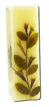 Auroshikha Square (1-1\/2 in x 4-3\/4 in) Flower Candles Sandalwood - £9.22 GBP