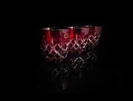 AJKA Arabella Double Old Fashion Red Glasses Set of 3 image 3