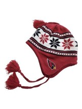Arizona Cardinals Winter Hat Toboggan Beanie with Tassels NFL Fleece Lining - £8.55 GBP