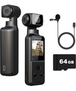 4K Body Camera With External Microphone, Mini Video &amp; Audio, 64Gb Included - $90.92