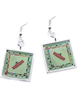 Unique MONOPOLY BOARD EARRINGS handmade GAME retro LONDON money DESIGNER... - €8,68 EUR