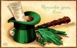 Embossed St. Patrick&#39;s Day POSTCARD- &quot;Remember Green Erin&quot; BKC2 - £4.45 GBP