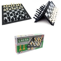 New Magnetic Folding Chess Board Portable Set High Quality Games Camping Travel - £10.36 GBP