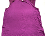 Banana Republic Womens Large Purple Sleeveless tank Top Ruffles - $15.88