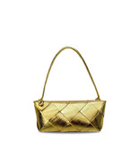 Cocoa Yacht Club Gold Woven Leather Handbag - $95.73 CAD