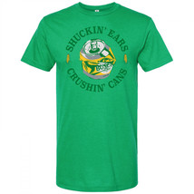 Busch Light Shuckin&#39; Ears Crushin&#39; Cans Emblem T-Shirt Green - £16.73 GBP