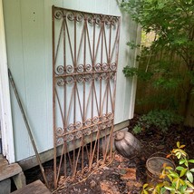Antique Wrought Iron Fence Panel 76 x 35 - $257.13