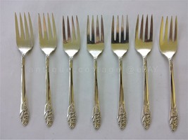 Oneida Community Plate Silverplate Flatware Evening Star 7pc Dessert Forks - £38.38 GBP