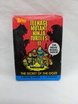 Topps Teenage Mutant Ninja Turtles II The Secret Of Ooze Booster Pack - $130.61 MXN