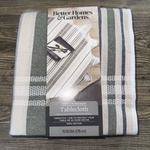 Better Homes &amp; Gardens Stripe 70in Round Tablecloth Cotton. NWT. - £19.83 GBP