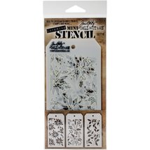 Stampers Anonymous MTS022 Tim Holtz Mini Layered Stencil Set, Multi-Colo... - $24.99