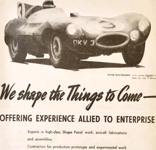 1954 Jaguar Peter Whitehead Import Advertisement Abbey Steel Automobilia DWPP12B - $29.99