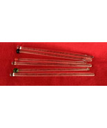 6 Vintage Glass Swizzle Stir Sticks 3 Clear Ball Tops &amp; 3 Color Ball Tops - $131.52 MXN