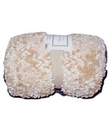 Kohls Ultra Soft Micro Bubble Throw Blanket Beige Ivory Tan Cream Wheat ... - £34.13 GBP