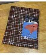 Vtg Kemp Beatley Table Cloth Brick Brown Plaid 60x86&quot; Country Cottagecor... - $451.56 MXN