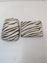 Vintage Zebra Stripe Mesh Wallet + Pouch - Whiting + Davis USA - £73.98 GBP
