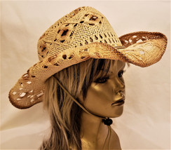 Western Women&#39;s Hat SOMHER Size -M Lightweight Shaped Straw Made in Mexico - $39.98